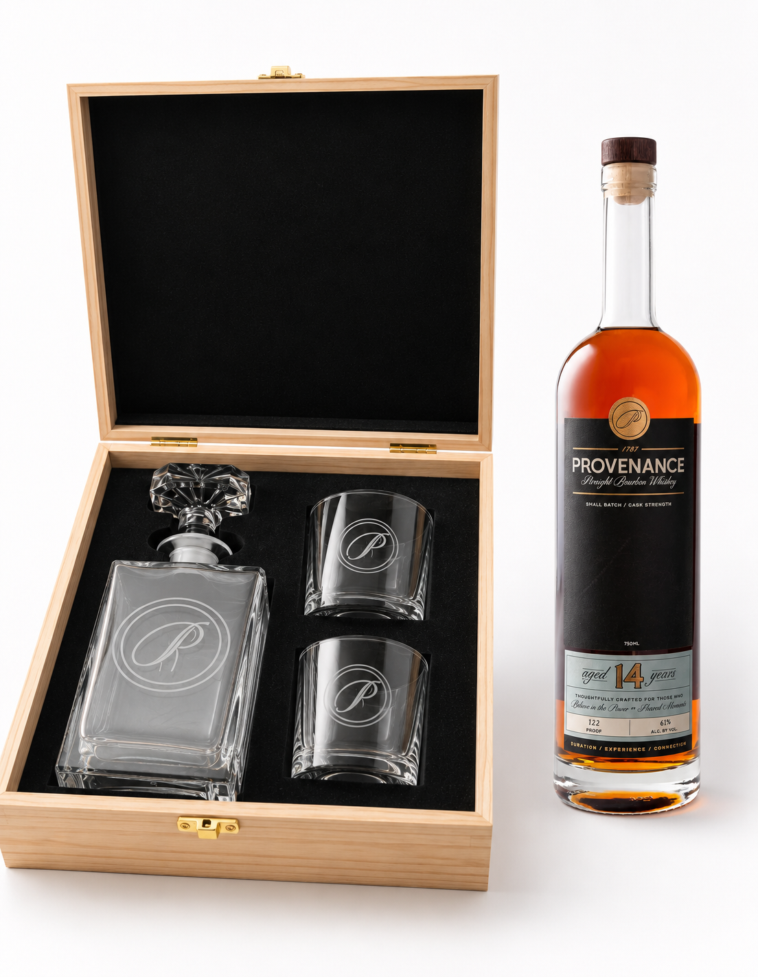 Provenance 14 Year Limited Bourbon Gift Set with Crystal Decanter and ...